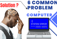 6 Common Problem in Computer and The Solutions
